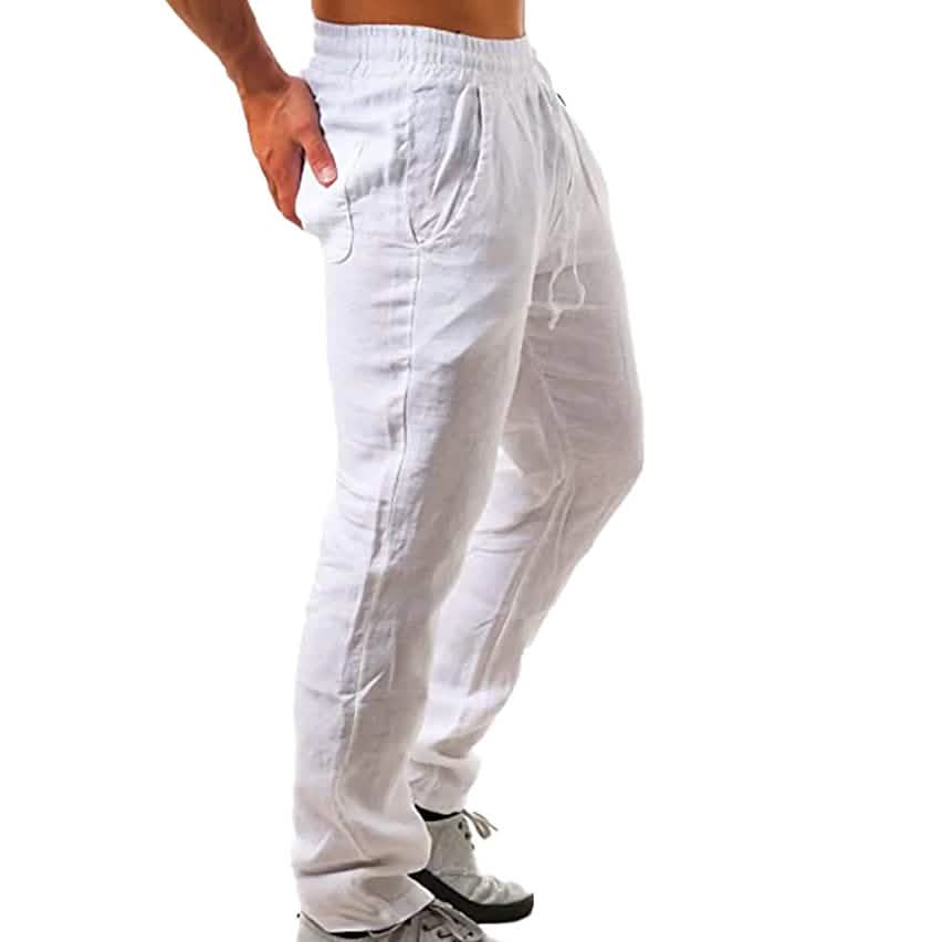 Men's Casual Breathable Straight Pants Men's Bottoms - Tophatter Daily Deals