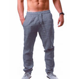 Men's Casual Breathable Straight Pants Gray Men's Bottoms - Tophatter Daily Deals