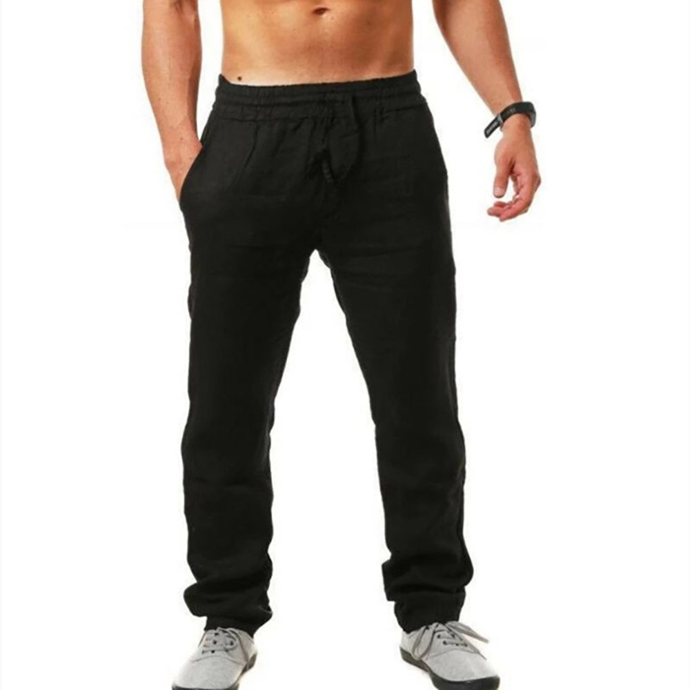 Men's Cotton Linen Long Pants Pants - Tophatter Daily Deals