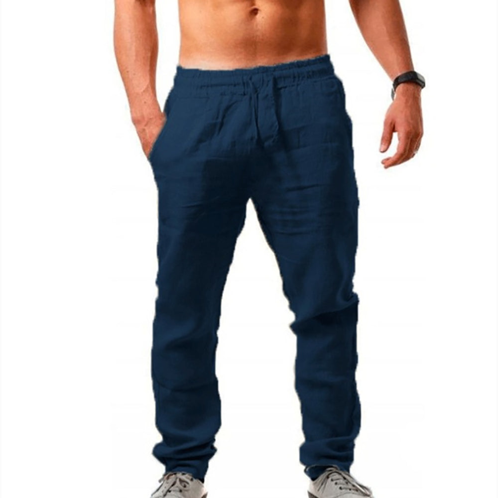 Men's Cotton Linen Long Pants Pants - Tophatter Daily Deals