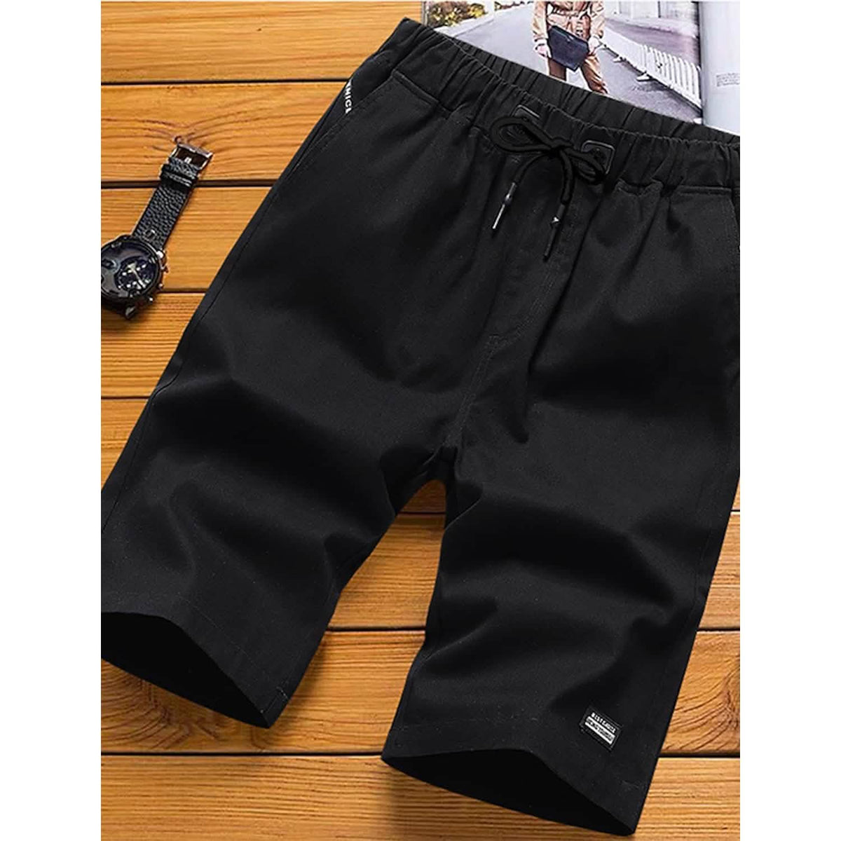 Men's Drawstring Knee Sweatpants Black Men's Bottoms - Tophatter Daily Deals