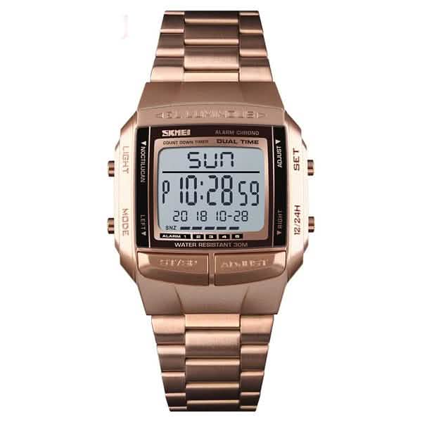 Men's Fashion LED Digital Watch Rose Gold Watches - Tophatter Daily Deals