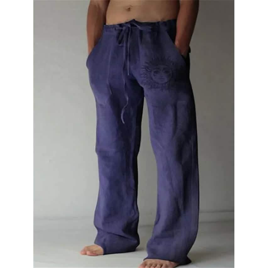 Men's Fashion Streetwear Straight Pants Blue Men's Bottoms - Tophatter Daily Deals