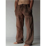 Men's Fashion Streetwear Straight Pants Brown Men's Bottoms - Tophatter Daily Deals
