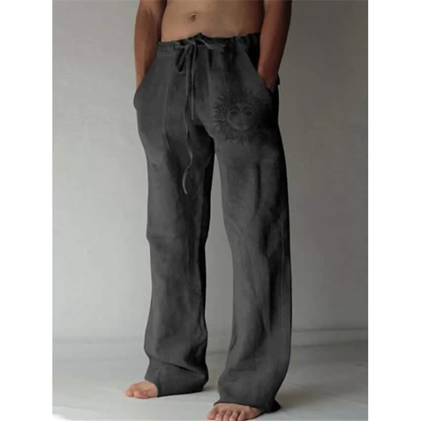 Men's Fashion Streetwear Straight Pants Dark Gray Men's Bottoms - Tophatter Daily Deals