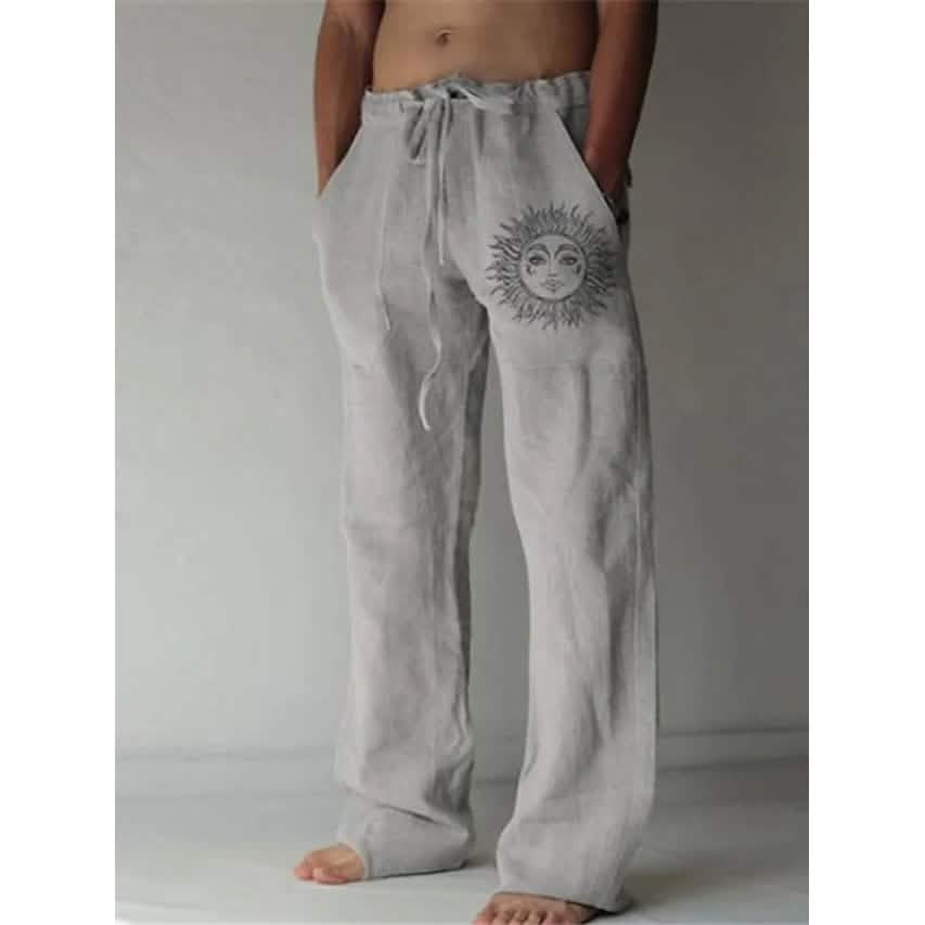 Men's Fashion Streetwear Straight Pants Gray Men's Bottoms - Tophatter Daily Deals