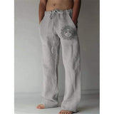 Men's Fashion Streetwear Straight Pants Gray Men's Bottoms - Tophatter Daily Deals