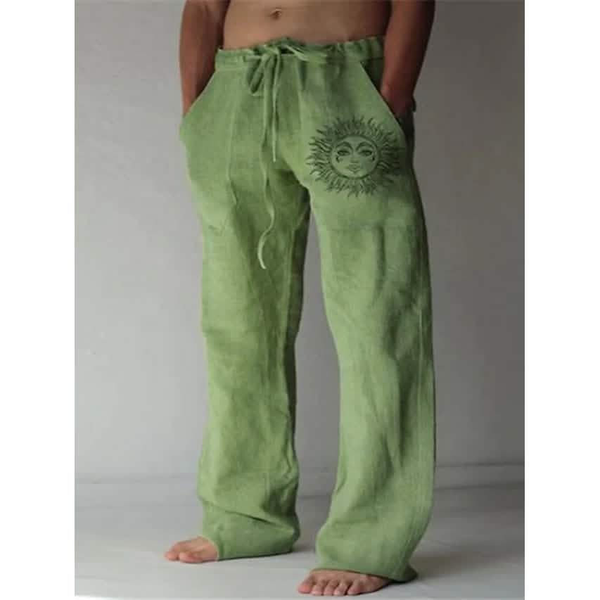 Men's Fashion Streetwear Straight Pants Green Men's Bottoms - Tophatter Daily Deals