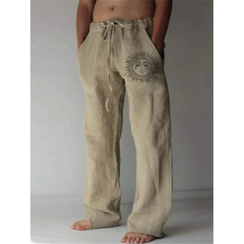 Men's Fashion Streetwear Straight Pants Khaki Men's Bottoms - Tophatter Daily Deals