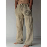 Men's Fashion Streetwear Straight Pants Khaki Men's Bottoms - Tophatter Daily Deals