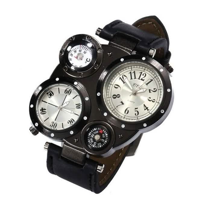 Men's Fashion Watch Dual Movement Black Watches - Tophatter Daily Deals