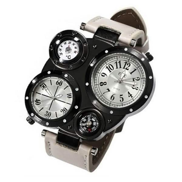 Men's Fashion Watch Dual Movement White Watches - Tophatter Daily Deals
