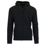 Men's Fleece-Lined Zip Sweater Hoodie Black Men's Outerwear - Tophatter Daily Deals
