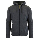 Men's Fleece-Lined Zip Sweater Hoodie Charcoal Men's Outerwear - Tophatter Daily Deals