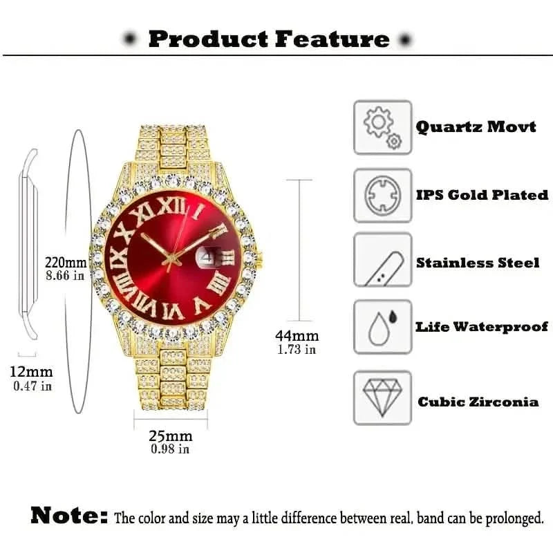 Men's Gypsophila Large Dial Waterproof Quartz Watch Watches - Tophatter Daily Deals