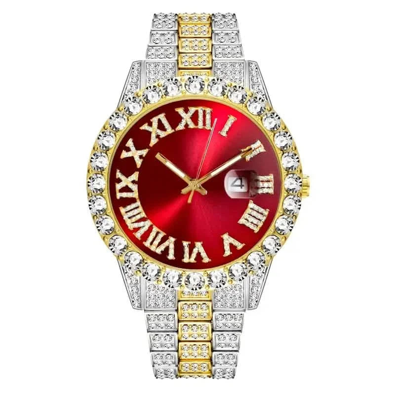 Men's Gypsophila Large Dial Waterproof Quartz Watch Jiejin Hongmian Watches - Tophatter Daily Deals