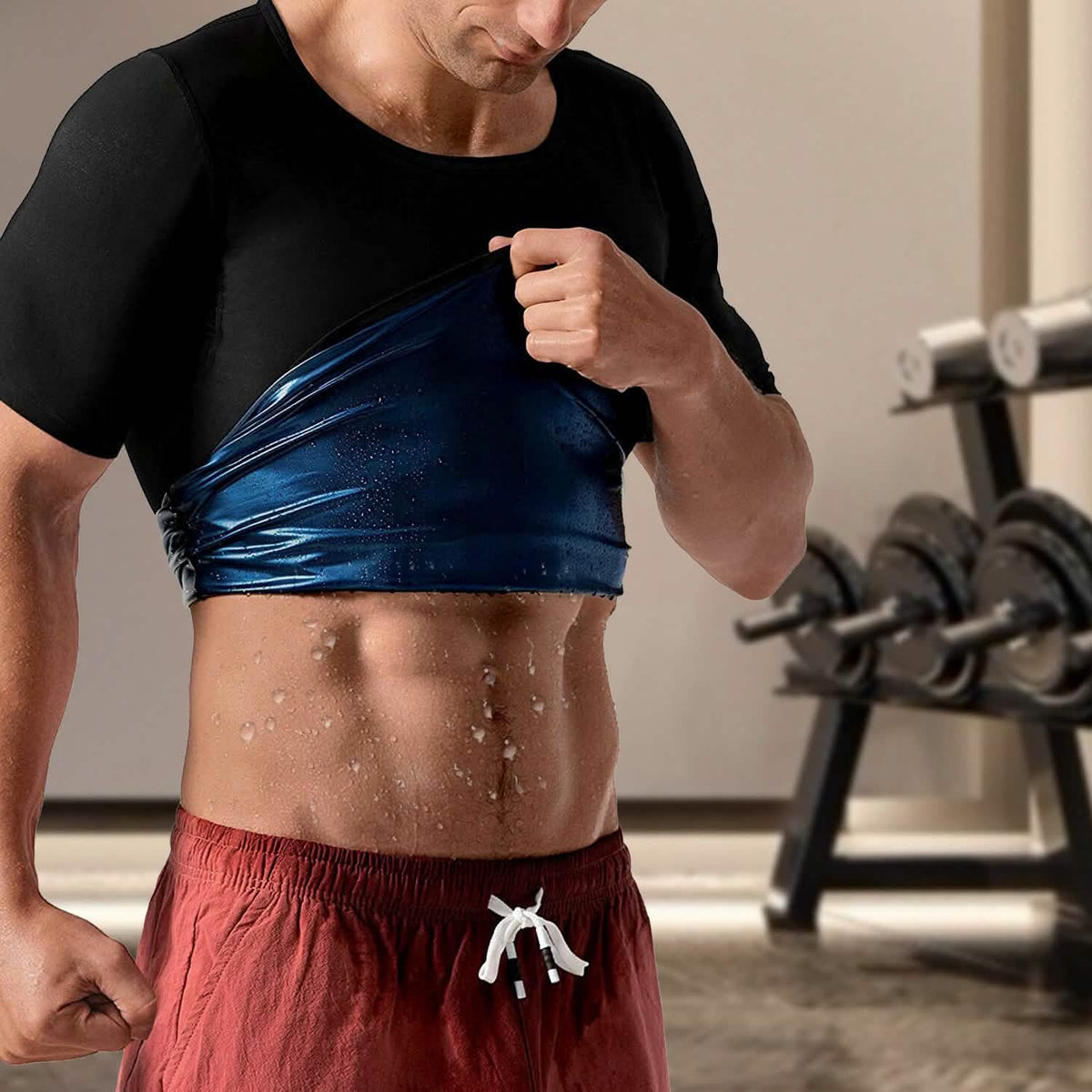 Men's Heat Trapping Body Shaper Shirt Fitness & Exercise - Tophatter Daily Deals