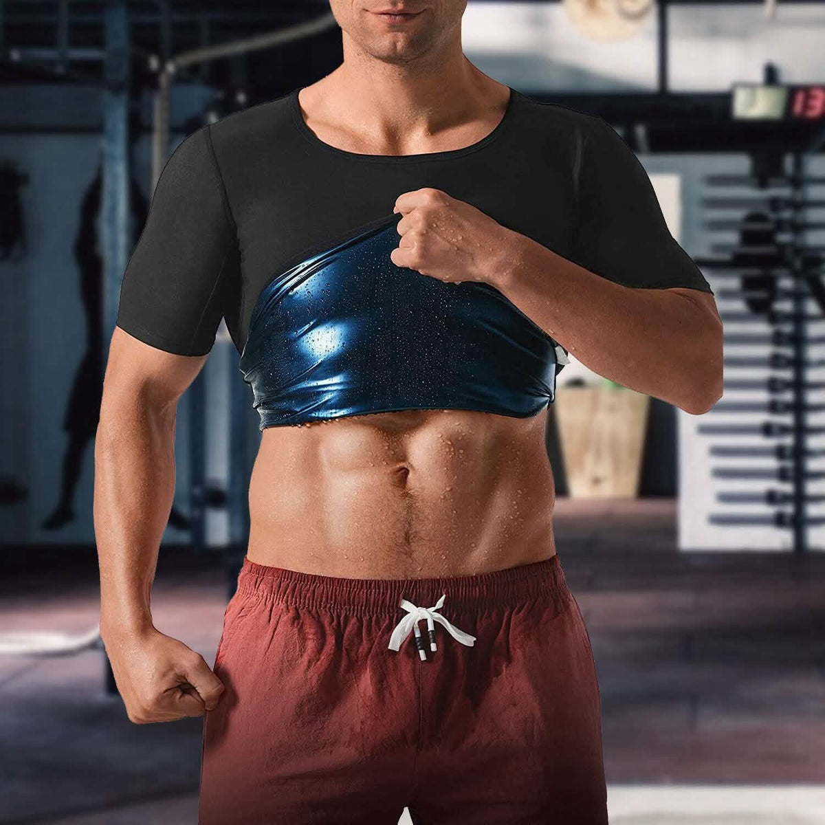 Men's Heat Trapping Body Shaper Shirt Fitness & Exercise - Tophatter Daily Deals