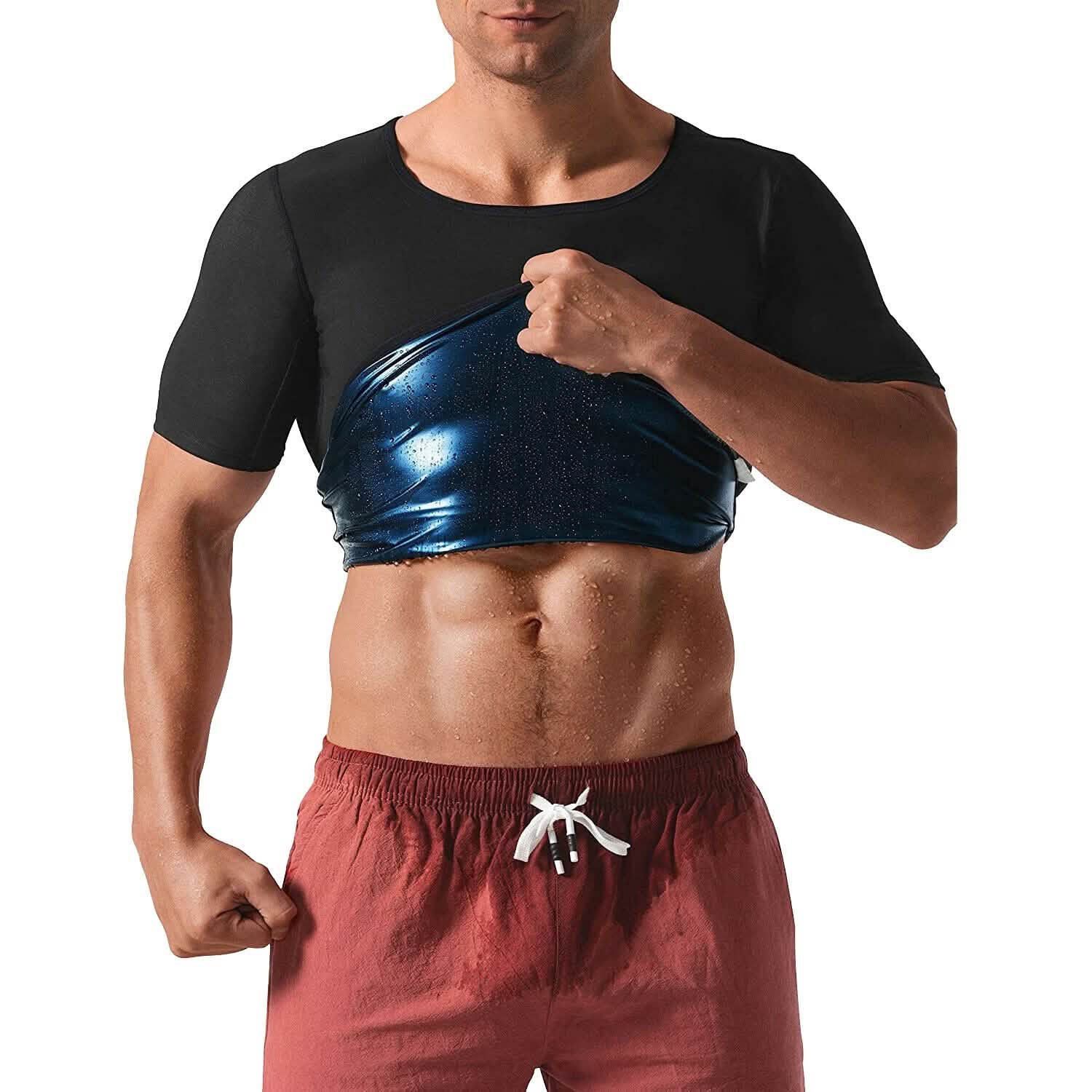 Men's Heat Trapping Body Shaper Shirt Fitness & Exercise - Tophatter Daily Deals