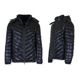 Men's Heavyweight Hooded Puffer Bubble Jacket Solid Black Men's Outerwear - Tophatter Daily Deals