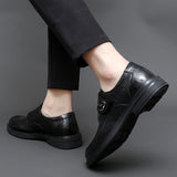 Men's Leather Carved Block Shoes Men Shoes - Tophatter Daily Deals