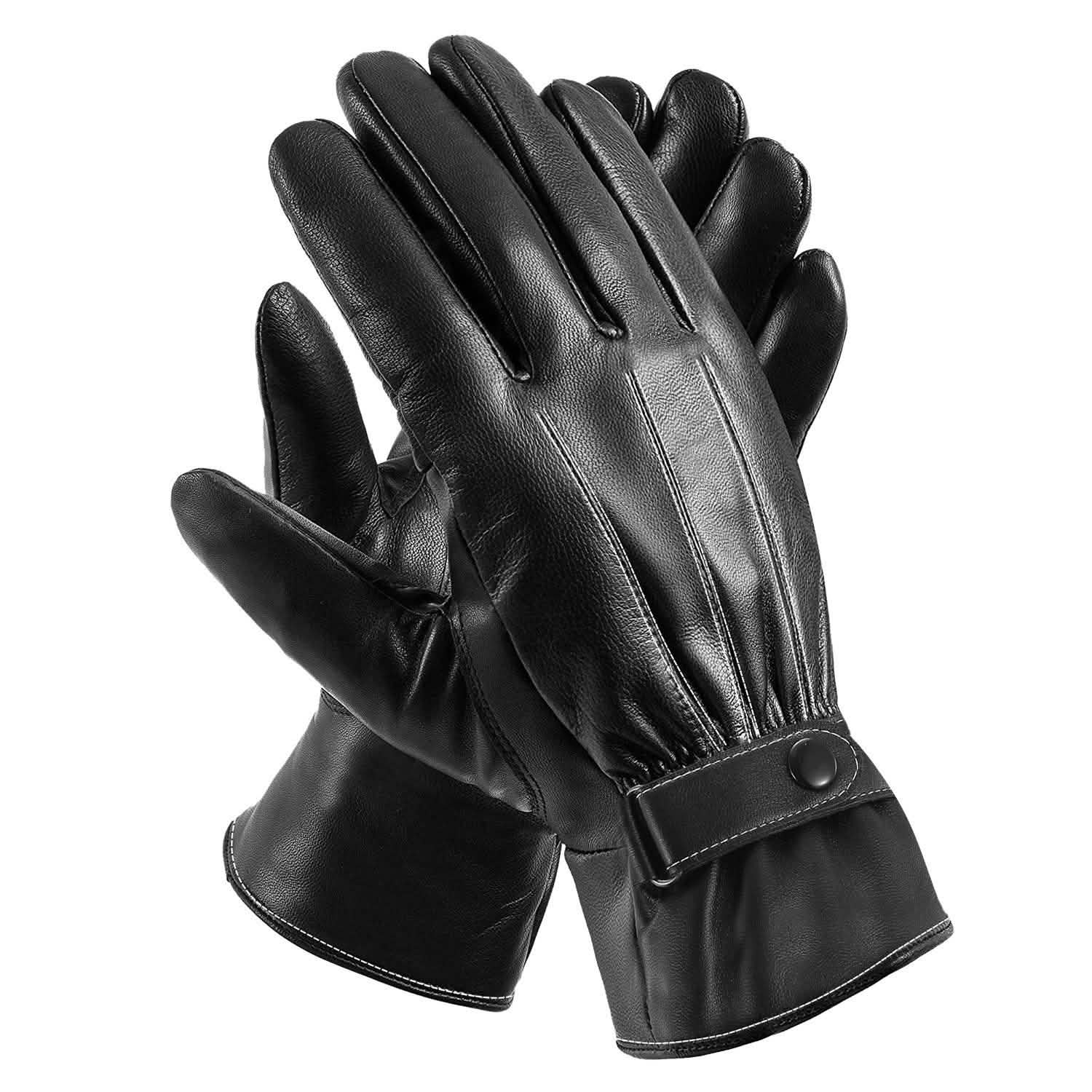 Men's Leather Winter Gloves Touchscreen Gloves, Scarves & Earmuffs - Tophatter Daily Deals