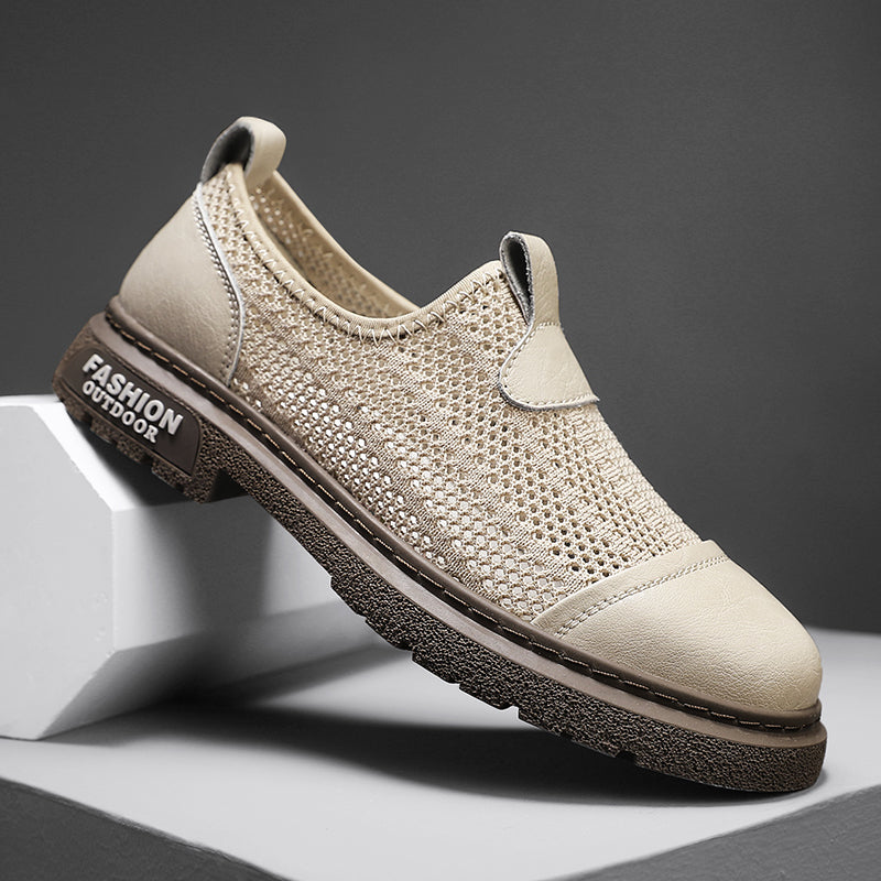 Men's Loafers Shoes Hollow Out Slip on Men Shoes - Tophatter Daily Deals