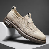 Men's Loafers Shoes Hollow Out Slip on Men Shoes - Tophatter Daily Deals