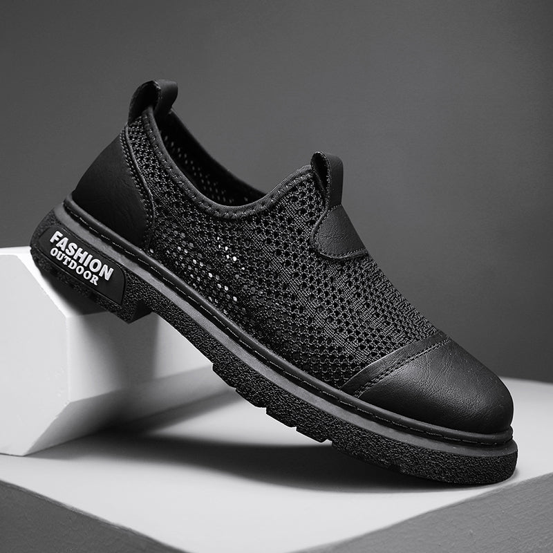 Men's Loafers Shoes Hollow Out Slip on Men Shoes - Tophatter Daily Deals