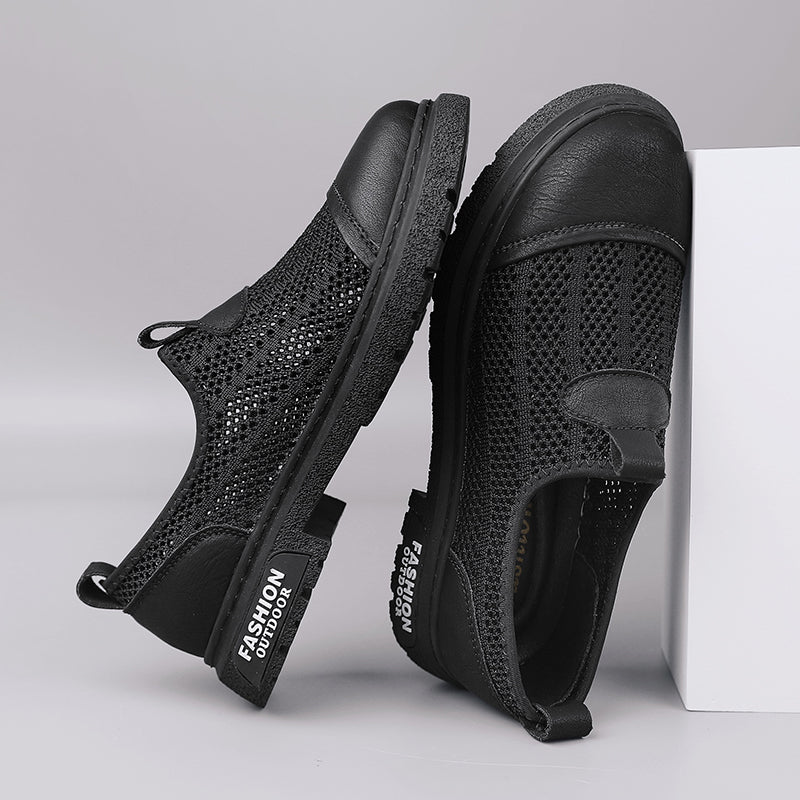 Men's Loafers Shoes Hollow Out Slip on Men Shoes - Tophatter Daily Deals