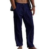 Men's Loose Casual Quick Dry Breathable Wide Leg Pants Navy Men's Bottoms - Tophatter Daily Deals