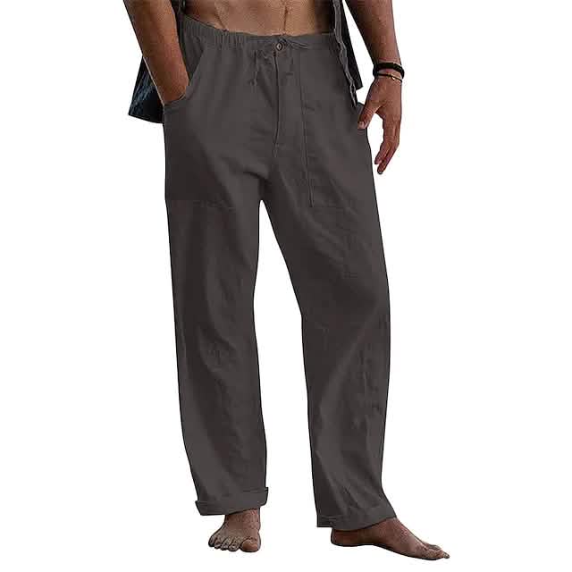 Men's Loose Casual Quick Dry Breathable Wide Leg Pants Dark Gray Men's Bottoms - Tophatter Daily Deals