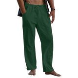 Men's Loose Casual Quick Dry Breathable Wide Leg Pants Dark Green Men's Bottoms - Tophatter Daily Deals