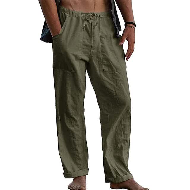 Men's Loose Casual Quick Dry Breathable Wide Leg Pants Green Men's Bottoms - Tophatter Daily Deals