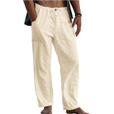 Men's Loose Casual Quick Dry Breathable Wide Leg Pants Khaki Men's Bottoms - Tophatter Daily Deals