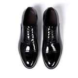 Mens Oxfords Genuine Black Patent Leather Men Dresses Shoes - Tophatter Daily Deals