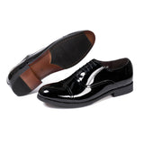 Mens Oxfords Genuine Black Patent Leather Men Dresses Shoes - Tophatter Daily Deals