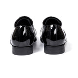 Mens Oxfords Genuine Black Patent Leather Men Dresses Shoes - Tophatter Daily Deals