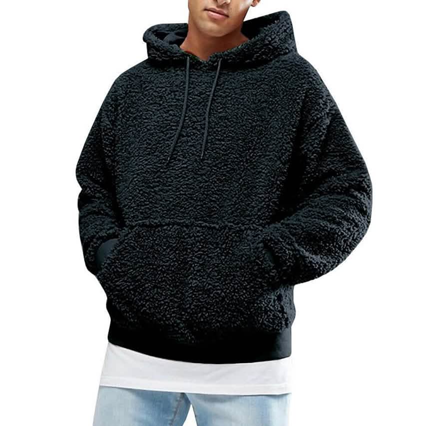 Men's Pullover Hoodie Sweatshirt Black Men's Outerwear - Tophatter Daily Deals
