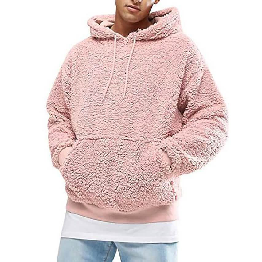 Men's Pullover Hoodie Sweatshirt Pink Men's Outerwear - Tophatter Daily Deals