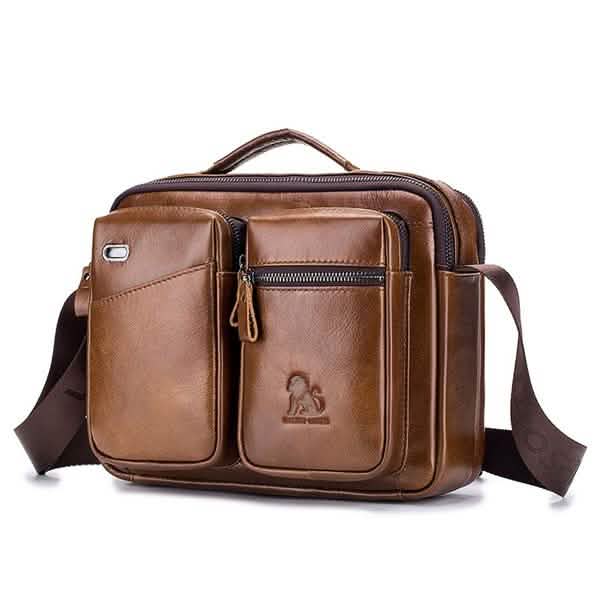 Men's Retro Messenger Bag Light Brown Handbags & Wallets - Tophatter Daily Deals