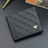 Men's RFID Genuine Leather Slim Trifold Wallet Black Handbags & Wallets - Tophatter Daily Deals
