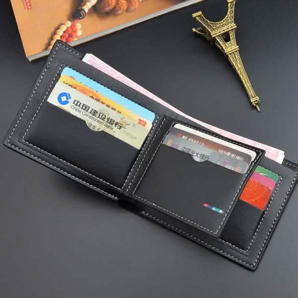 Men's RFID Genuine Leather Slim Trifold Wallet Handbags & Wallets - Tophatter Daily Deals