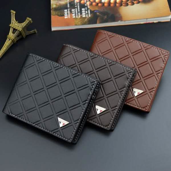 Men's RFID Genuine Leather Slim Trifold Wallet Handbags & Wallets - Tophatter Daily Deals