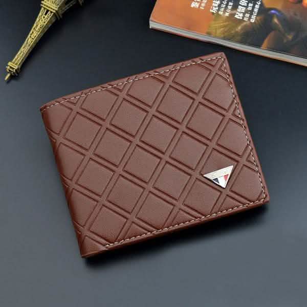 Men's RFID Genuine Leather Slim Trifold Wallet Light Brown Handbags & Wallets - Tophatter Daily Deals