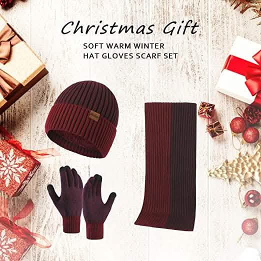 Men's Scarf and Beanie Hat Themal Gloves Set Gloves, Scarves & Earmuffs - Tophatter Daily Deals