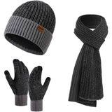 Men's Scarf and Beanie Hat Themal Gloves Set Gray Gloves, Scarves & Earmuffs - Tophatter Daily Deals