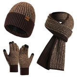 Men's Scarf and Beanie Hat Themal Gloves Set Khaki Gloves, Scarves & Earmuffs - Tophatter Daily Deals