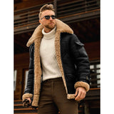 Men's Shearling Coat Winter Jacket Black Men's Outerwear - Tophatter Daily Deals