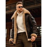 Men's Shearling Coat Winter Jacket Coffee Men's Outerwear - Tophatter Daily Deals